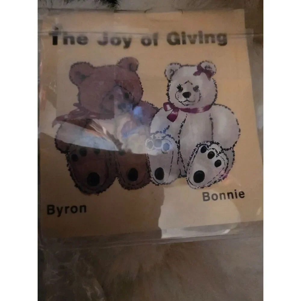 Vintage JBYRONS Bonnie White Teddy Bear Plush 1989 Steinbach w/ Tag